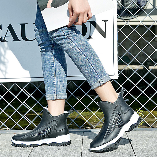 Cross-border women's new rain boots low-top ins sports style waterproof work kitchen water shoes lightweight overshoes wholesale