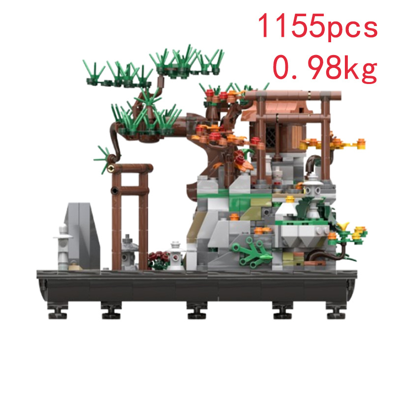 Article transfrontalier à succès, en stock : MOC-216896, petit jeu de construction à assembler, arbre à plantes, modèle à monter soi-même, décoration_voghion.com