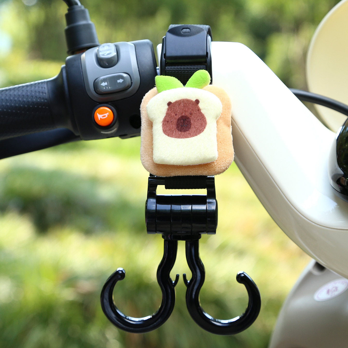 Double Hook, Universal Other Electric Vehicle Accessories - black-double-hook-bread-bear-plush-extended-45cm