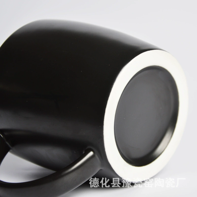 Cross -border hot sales 8/12/14/16oz Mark Cup керамическая чашка черная кофейная чашка вода чашка скраб