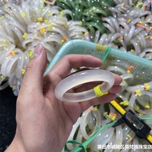 天然白月光手镯少女款高冰荔枝冻冰透玉镯玛瑙玉髓镯子送女友礼物