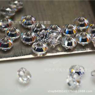 Wuzhou Gemstones High-Quality Thick Edge Round Zircon with Extended Edges, Available in Thick and Thin Edges, Can Be Extended for Inlaying Precious Jewelry