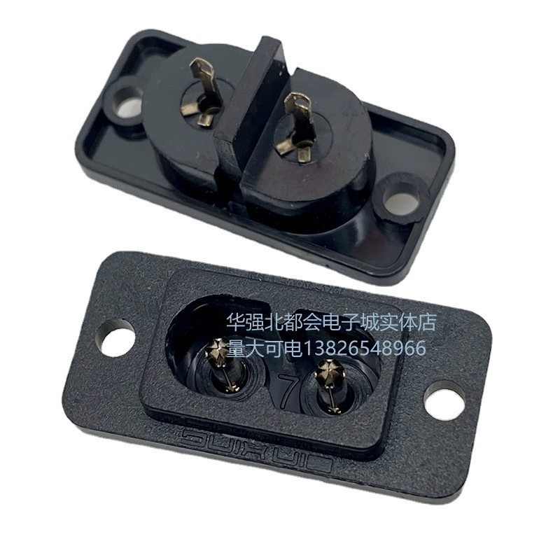 AC电源插座 八字插座 梅花座 品字插座 8字座带螺丝孔BX-180-DF