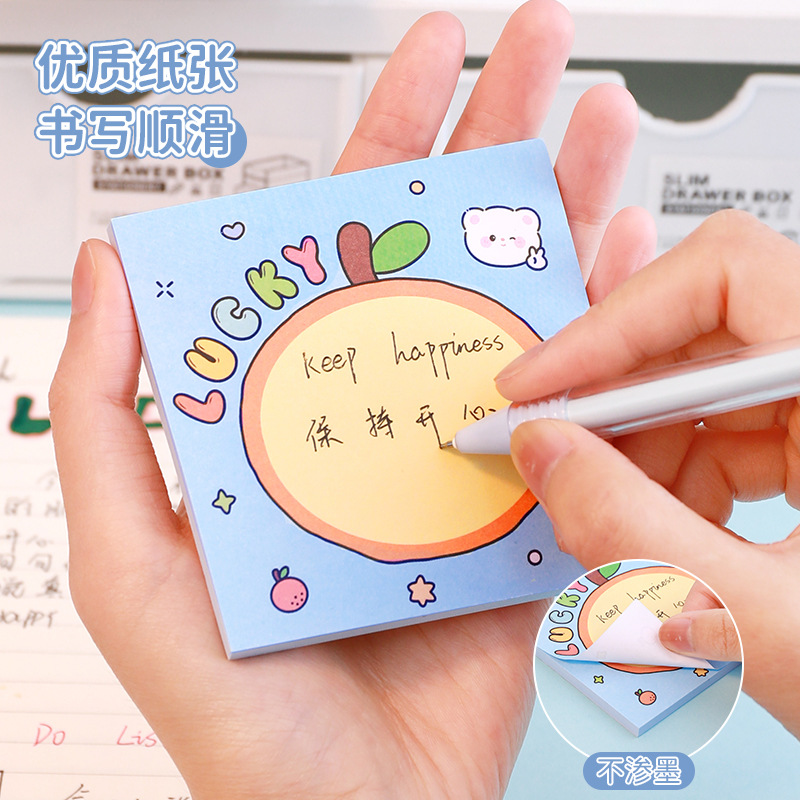 Luhao dibujos animados nota adhesiva libro de notas desgarrable Plan de libro estudiante mensaje lindo tira chica cuaderno al por mayor