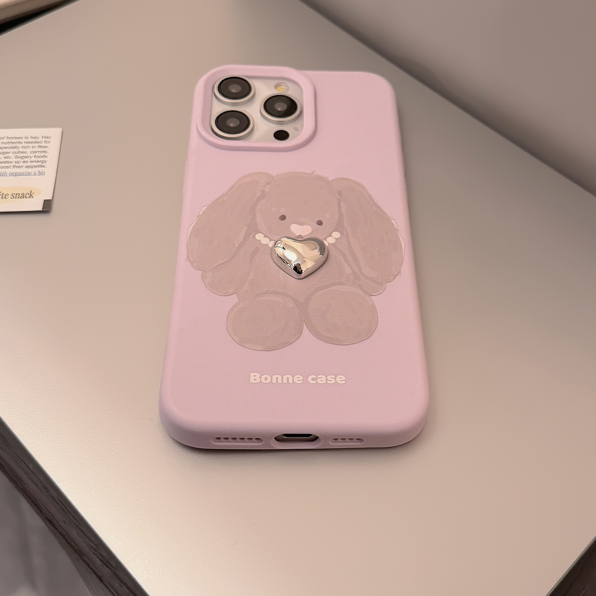 Protective Phone Case With Rabbit & Pearl Necklace For Iphone_voghion.com