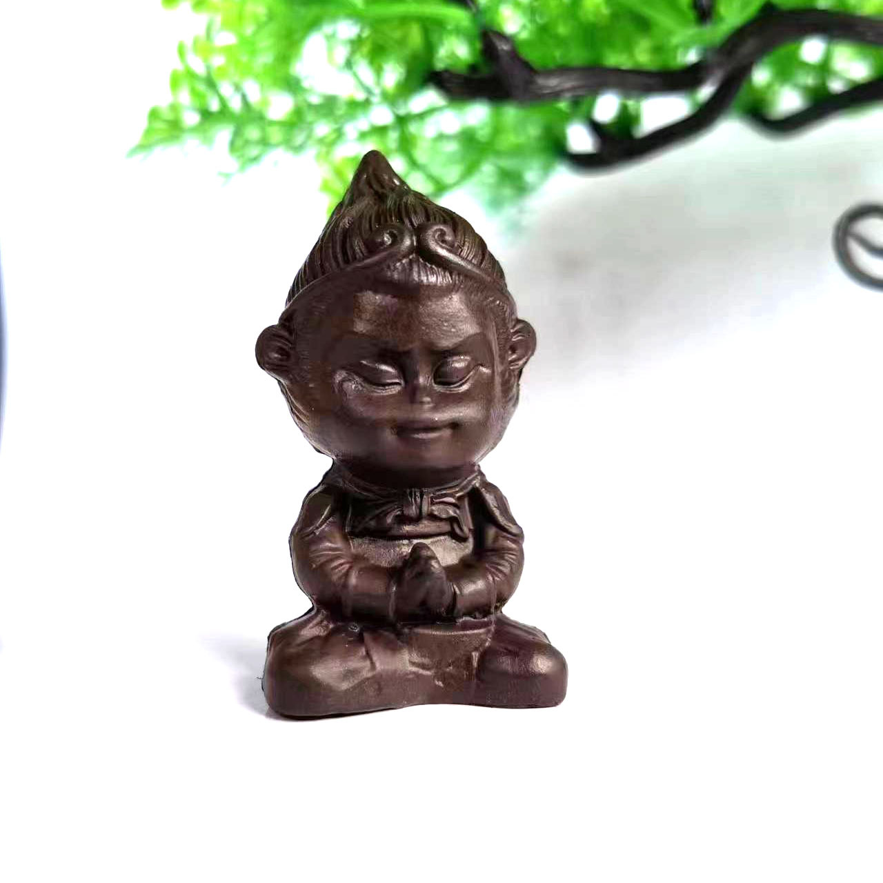 深棕色祈福大圣PVC小号