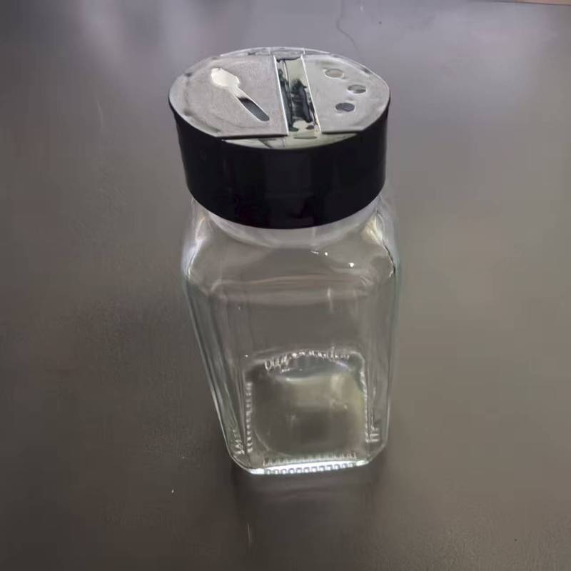キッチン用正方形ガラス調味料瓶 密閉防湿 バーベキュー調味料瓶 アマゾン ペッパーパウダー クミンパウダー 調味料入れ|undefined