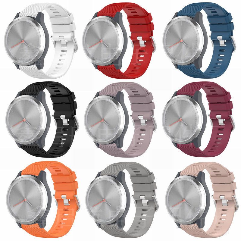 Suitable for Jiaming vivomove 3s silicone strap cross pattern silicone strap sports silicone strap 18mm Suitable for Jiaming vivomove 3s silicone strap cross pattern silicone strap sports silicone strap 18mm
