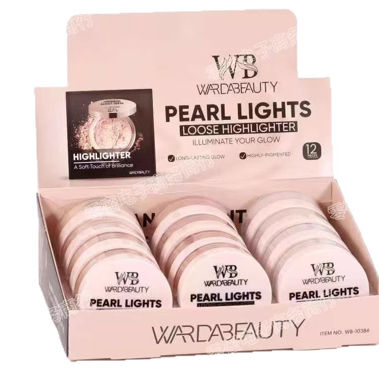 クロスボーダー WARDABEAUTY ハイグロスパウダー パールファイングリッター 肌を明るくする 立体的な輪郭を整える メイクアップルースパウダー|undefined