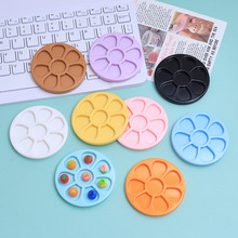 彩色大圆盘子食玩卡通手工diy饰品奶油胶配饰树脂小配件材料批发