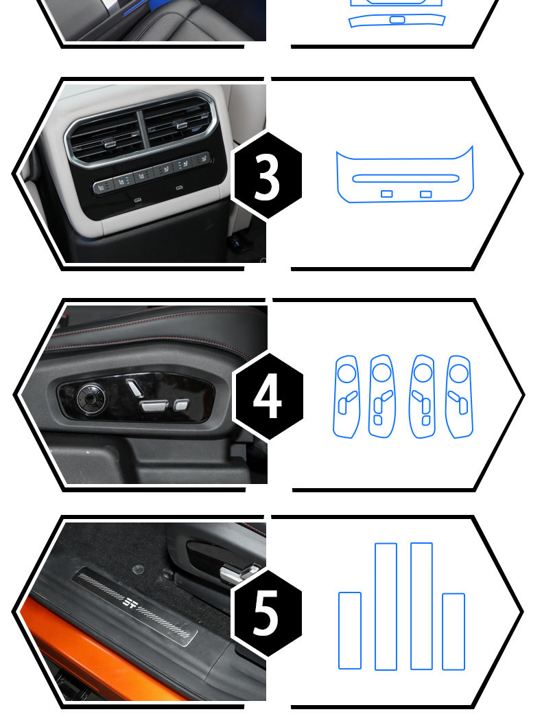 Suitable for 25 Models of Jetour Zongheng G700 Car Instrument Panel Navigation Film and Central Control Screen Protective Film Modification