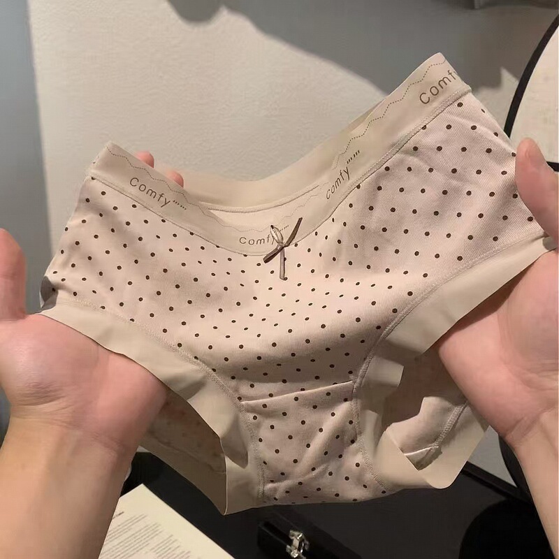 Leopard Print Girls Underwear Women's New Seamless Brushed Cotton Women's Mid-Waist Sexy Comfortable Sexy Cute Underwear Women