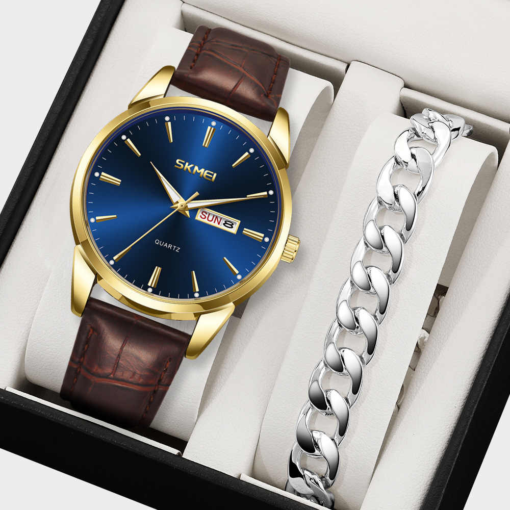 Skmei Time Beauty Brand Waterproof Luminous Men's Watch Belt Quartz Watch Live Foreign Trade Explosions