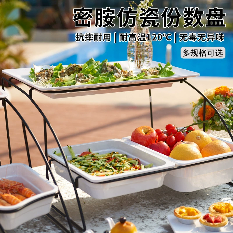 Миметаминовый прямоугольный фуршет поднос для фаст-фуд коробка для варенья