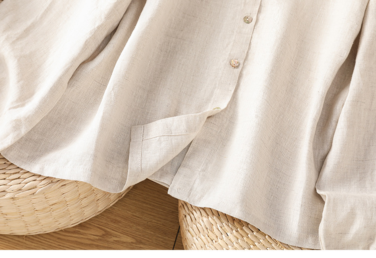 Camicia donna retro maniche lunghe con colletto a balze_voghion.com