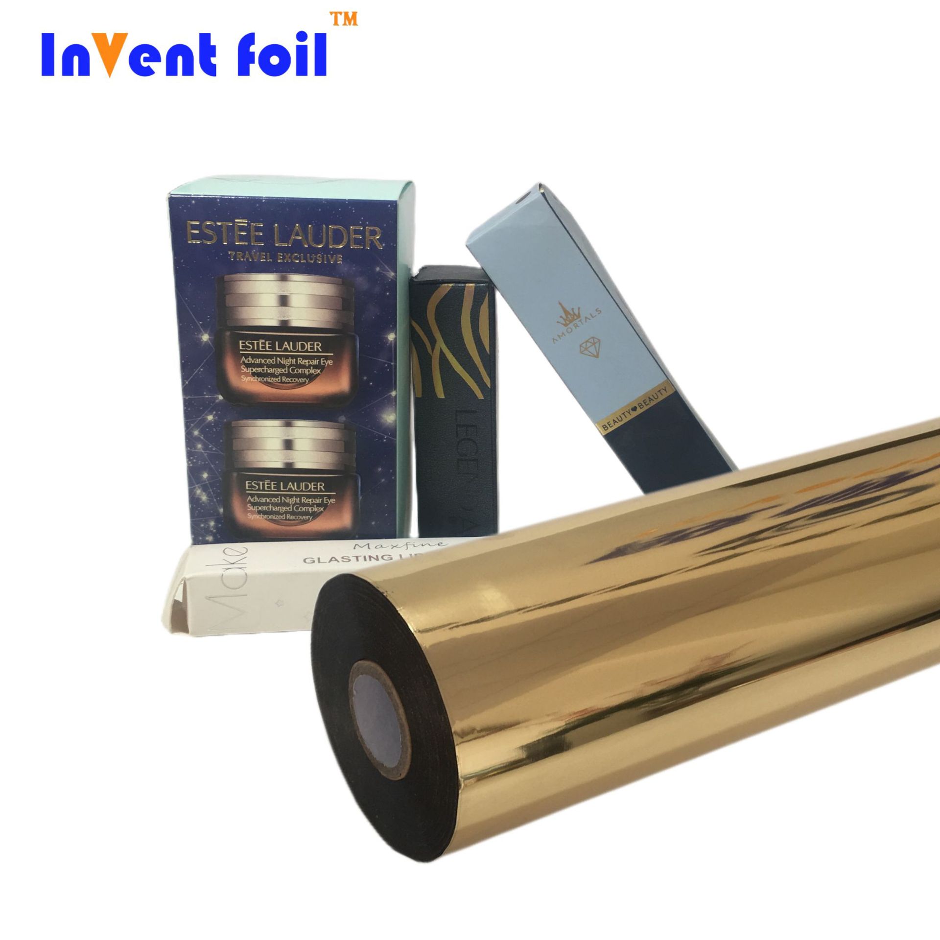 INVENT FOIL220浅金烫金膜防刮花膜RoHS环保过3M胶带电化铝烫金纸