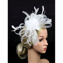 M 43628 Bride tulle flower headdress ������ɴ������ëͷ��