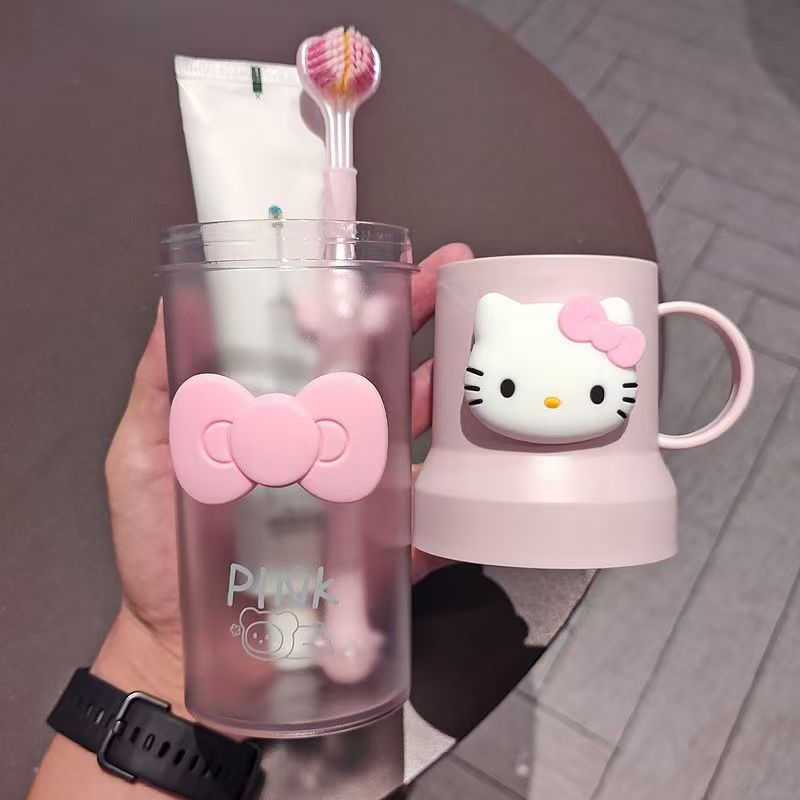 여행용 휴대용 손잡이 양치컵 칫솔 치약 보관 케이스