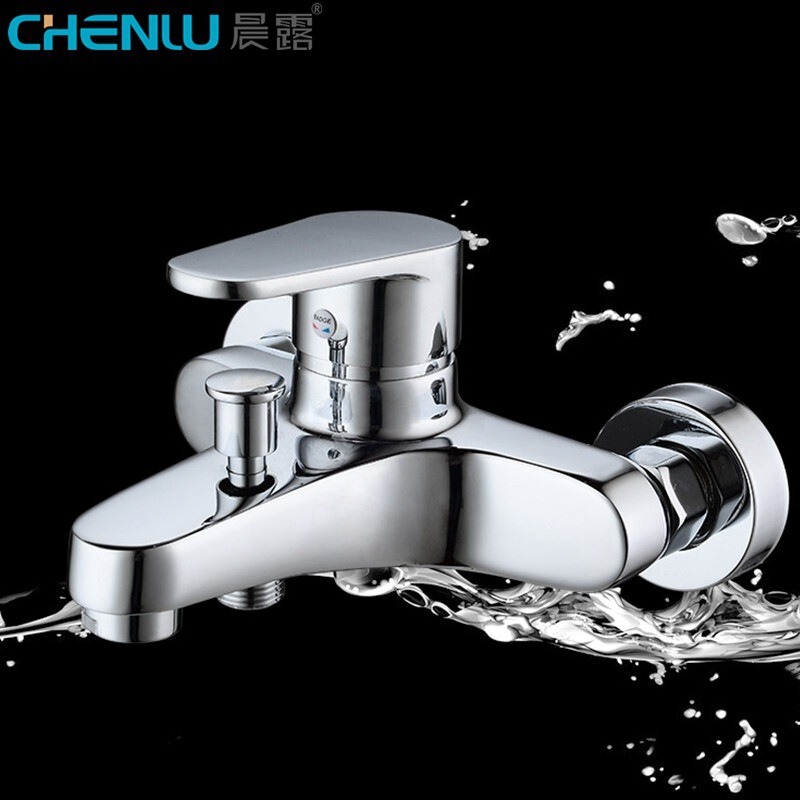 Chenlu copper shower faucet hot and cold mixing valve bathroom bathroom concealed triple bathtub faucet hot water valve Chenlu copper shower faucet hot and cold mixing valve bathroom bathroom concealed triple bathtub faucet hot water valve