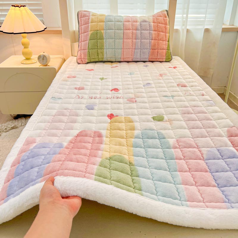 따뜻한 벨벳 엣지 매트리스 러브 레인보우