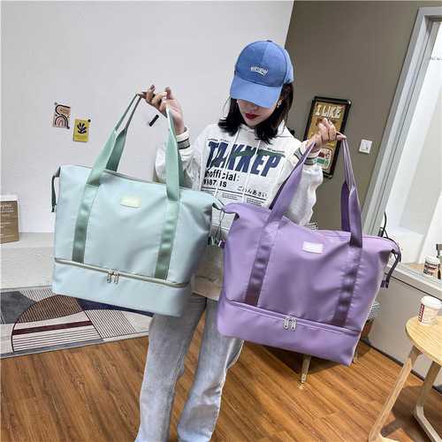 Travel bag for women, short trips, hand-held, lightweight, antenatal bag, can be placed on top of a pull-along suitcase, large-capacity luggage storage bag