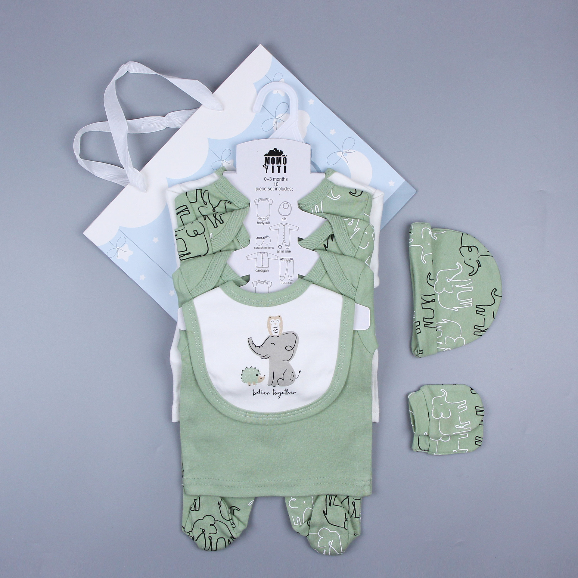 Caja de regalo de recién nacidos, ropa de escalada unida, ropa de algodón, ropa de bebé de luna llena, ropa de bebé para hombres y mujeres image 14