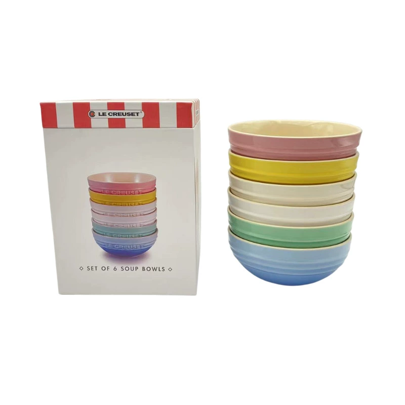 Le Creuset 15 см миска для лапши/рисa — французская посуда в ярких цветах, набор с подарочной упаковкой