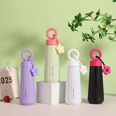 新しい 316 ステンレス鋼魔法瓶カップ、シンプルで見栄えの良い女の子の花びらカップ、屋外クリエイティブポータブルスポーツウォーターカップ