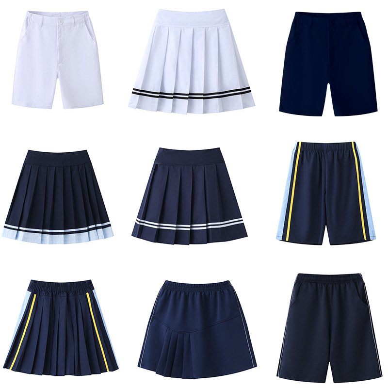 School Uniform Short Skirt Middle School Student Summer Thin Five-Point Pants High School Elementary Student One-Stripe School Pants Sports Pants School Uniform Short Skirt Middle School Student Summer Thin Five-Point Pants High School Elementary Student One-Stripe School Pants Sports Pants