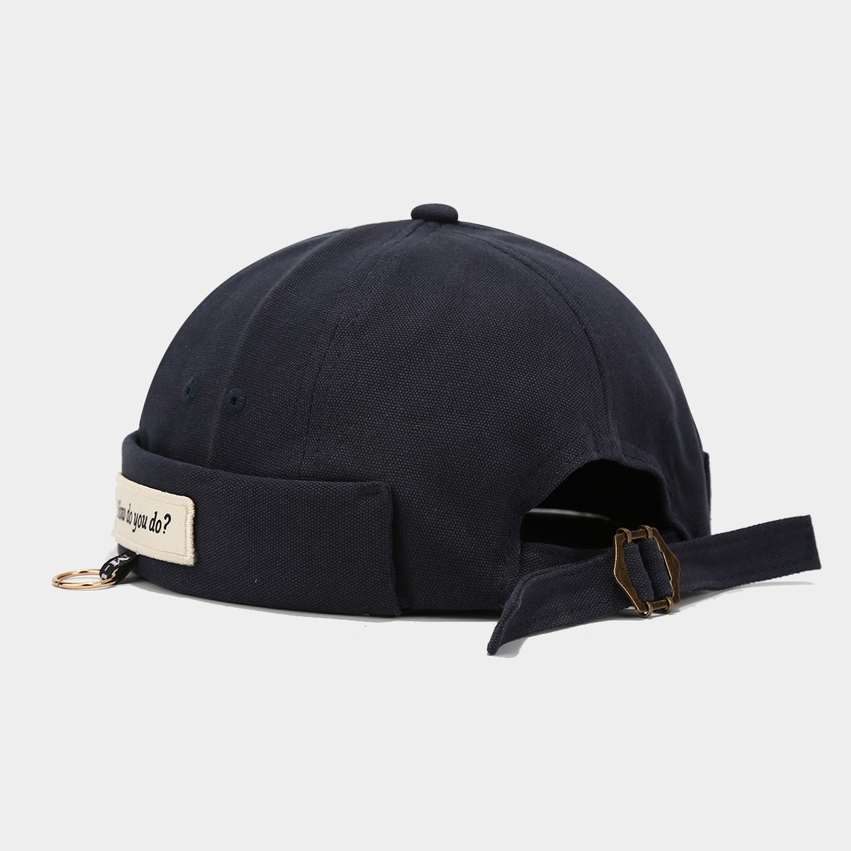 Sombrero de mujer de Moda de Primavera nuevo sombrero de melón retro sin ala estilo coreano versátil sombrero de piso de los hombres de la calle hip hop yuppie sombrero