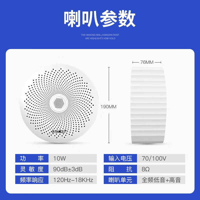 SAST open-mounted ceiling ceiling ceiling ceiling speaker Bluetooth amplifier speaker suit Indoor SAST open-mounted ceiling ceiling ceiling ceiling speaker Bluetooth amplifier speaker suit Indoor