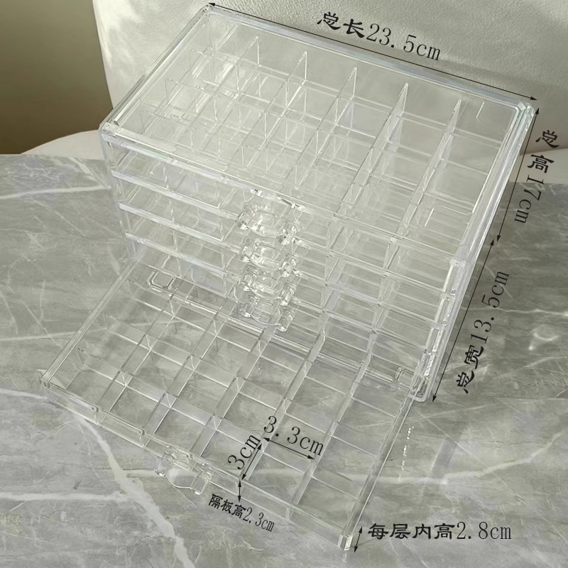 和風缶詰接着剤収納ボックスチェック柄ネイルアートドリルジュエリー引き出しオーガナイザーネイルアート用品デスクトップオーガナイザー