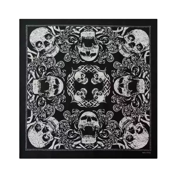 Cotton BANDANNA European and American Style Horror Skull Ghost Head Square Riding Mountaineering Outdoor Face Scarf