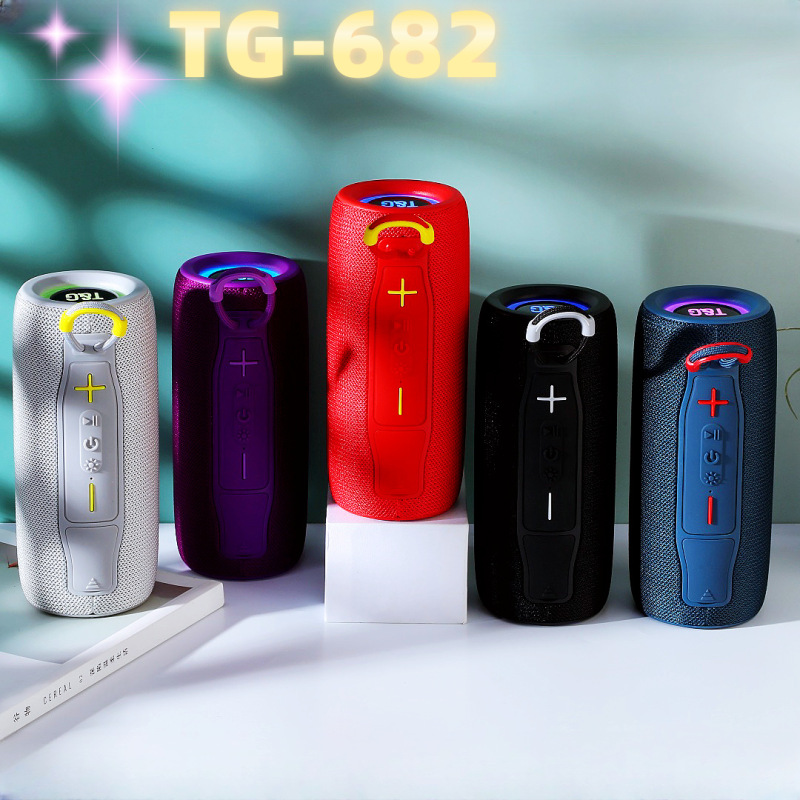 クロスボーダーファブリック屋外ポータブル防水 TG682 Bluetooth スピーカーファッションギフトカード TWS 発光ダイヤフラムオーディオ|undefined