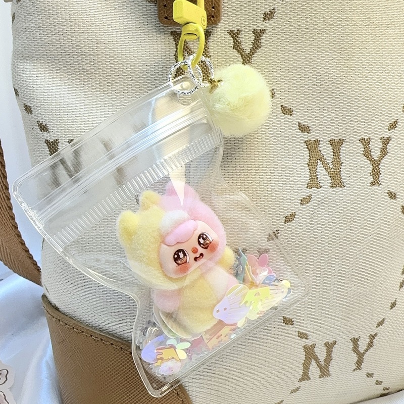 可爱多巴胺拼色植绒娃公仔DIY饰品配件萌粒摆件潮玩挂件直播盲袋|undefined