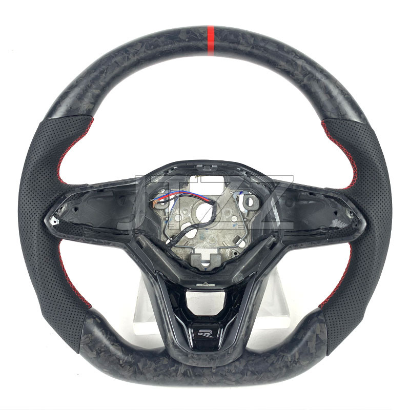 Suitable for Volkswagen Golf MK8GTI Tiguan CC Passat Touron carbon fiber steering wheel modification