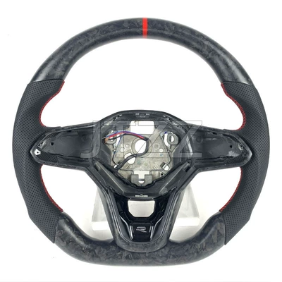 Suitable for Volkswagen Golf MK8GTI Tiguan CC Passat Touron carbon fiber steering wheel modification (Steering wheel) - style-1