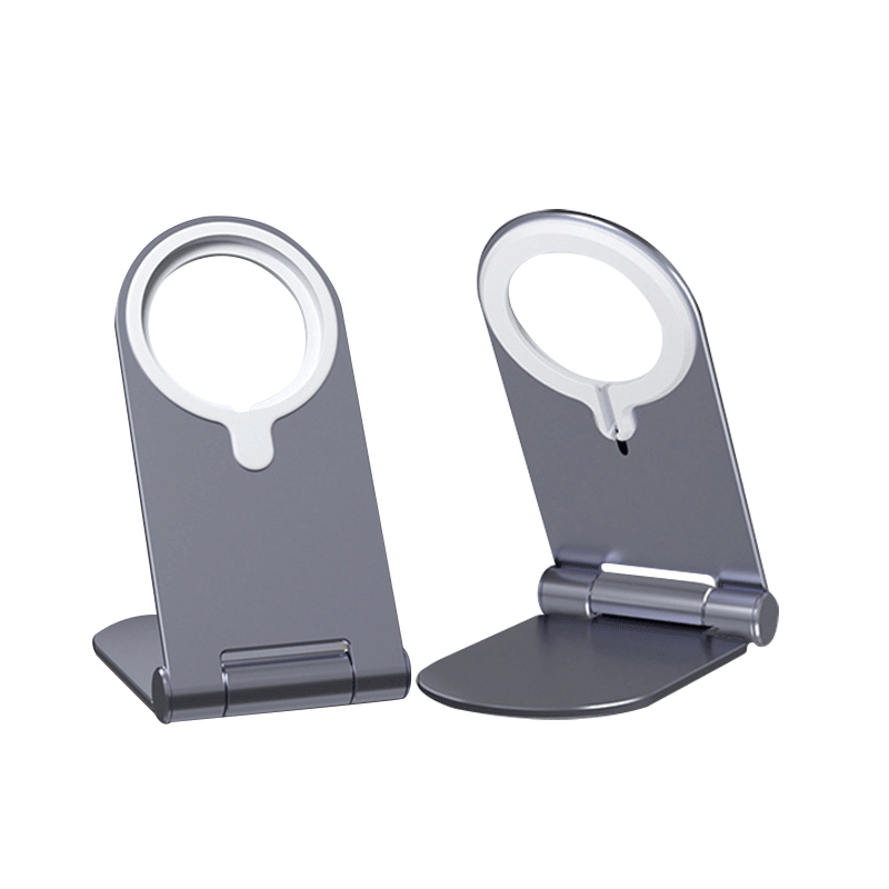 Aplicable a Apple 15MagSafe magnético soporte de carga inalámbrica de escritorio plegable portátil de aleación de aluminio soporte de teléfono móvil