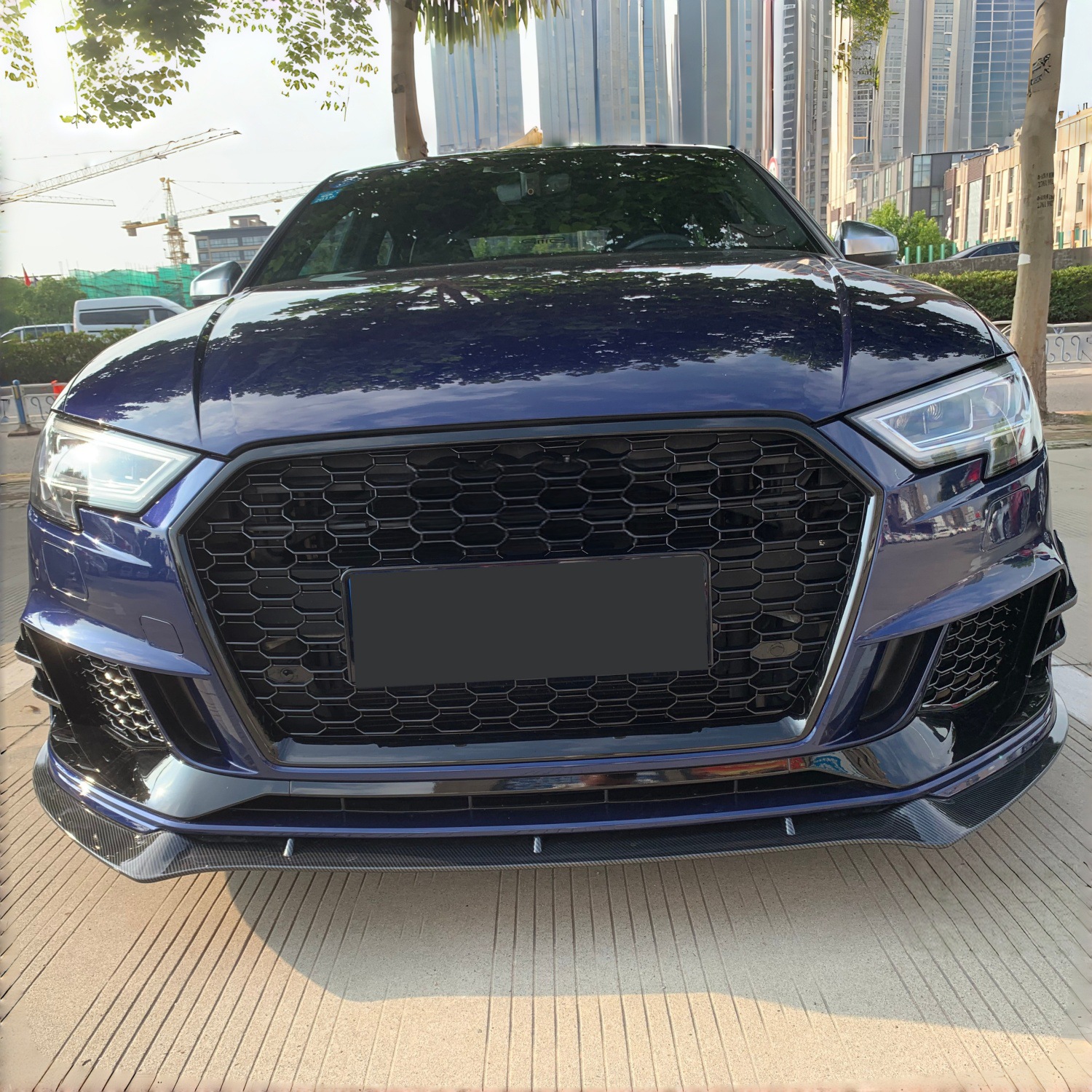 17-20 Models Are Suitable for Audi A3 Modification and Upgrade to Rs3 Large Body Kit Front Face, A3-Specific Rs3 Grille Bumper