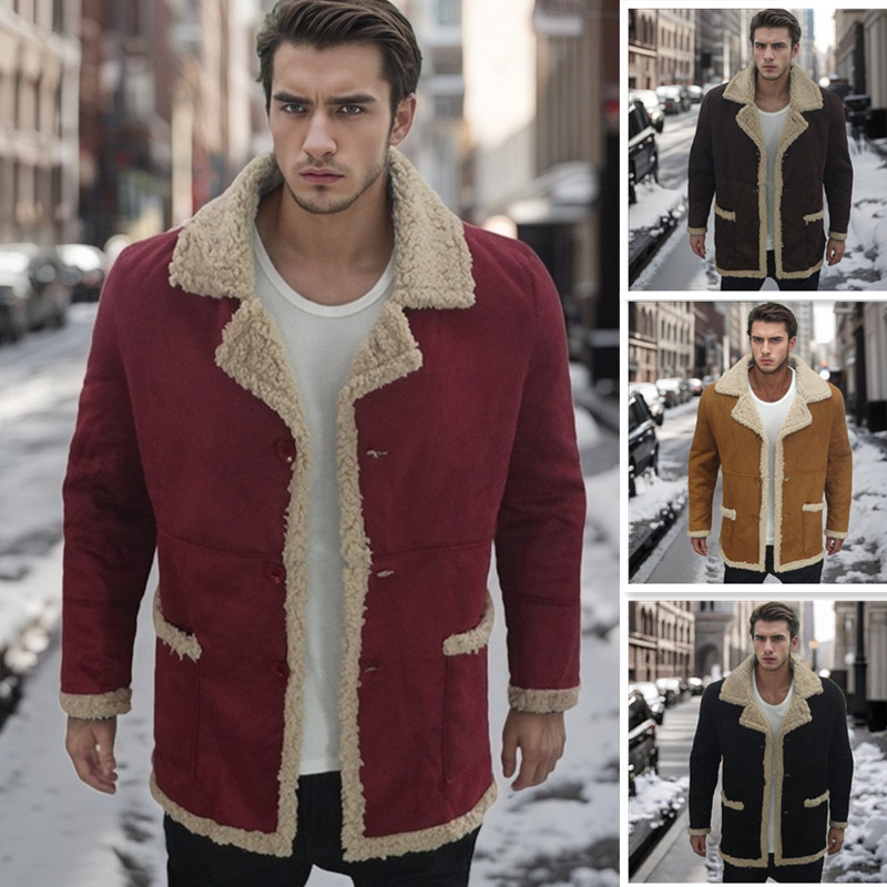 2022 Independent Site Autumn and Winter Hot-Selling Amazon Thickened Coat Suede Faux Fur Men's Coat European and American Style Jacket 2022 Independent Site Autumn and Winter Hot-Selling Amazon Thickened Coat Suede Faux Fur Men's Coat European and American Style Jacket