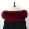 Raccoon rose red*14*75 fur collar