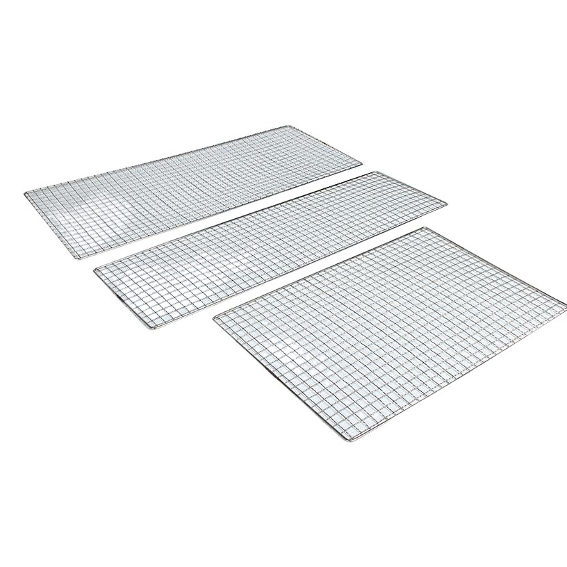 Wholesale barbecue net stainless steel barbecue net mesh grilled fish clip mesh grill grill disposable rectangular mesh rack