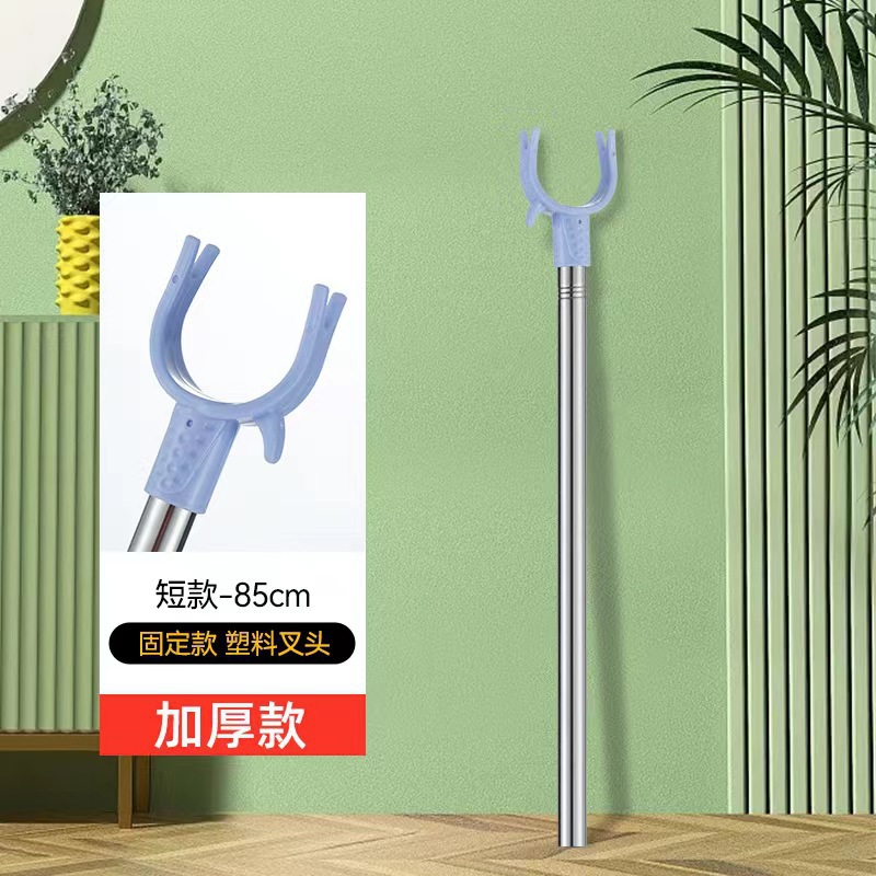 varilla de secado de acero inoxidable retráctil una tenedor de ropa doméstica varilla de secado para colgar percha de ropa varilla de soporte fija alargada image 10