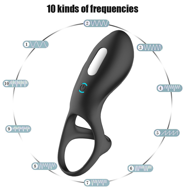 Three-Hole Vibrating Lock Ring, 10-Frequency Couples’ Resonance Penis Ring — detail image 9