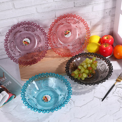 時尚鏤空花邊幾何款加厚大容量北歐風家居客廳零食水果收納果盤