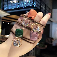 Корейский стиль полый горный хрусталь квадратная резинка модная резинка для волос резинка 1 Юань магазин 2 юаня магазин поставка