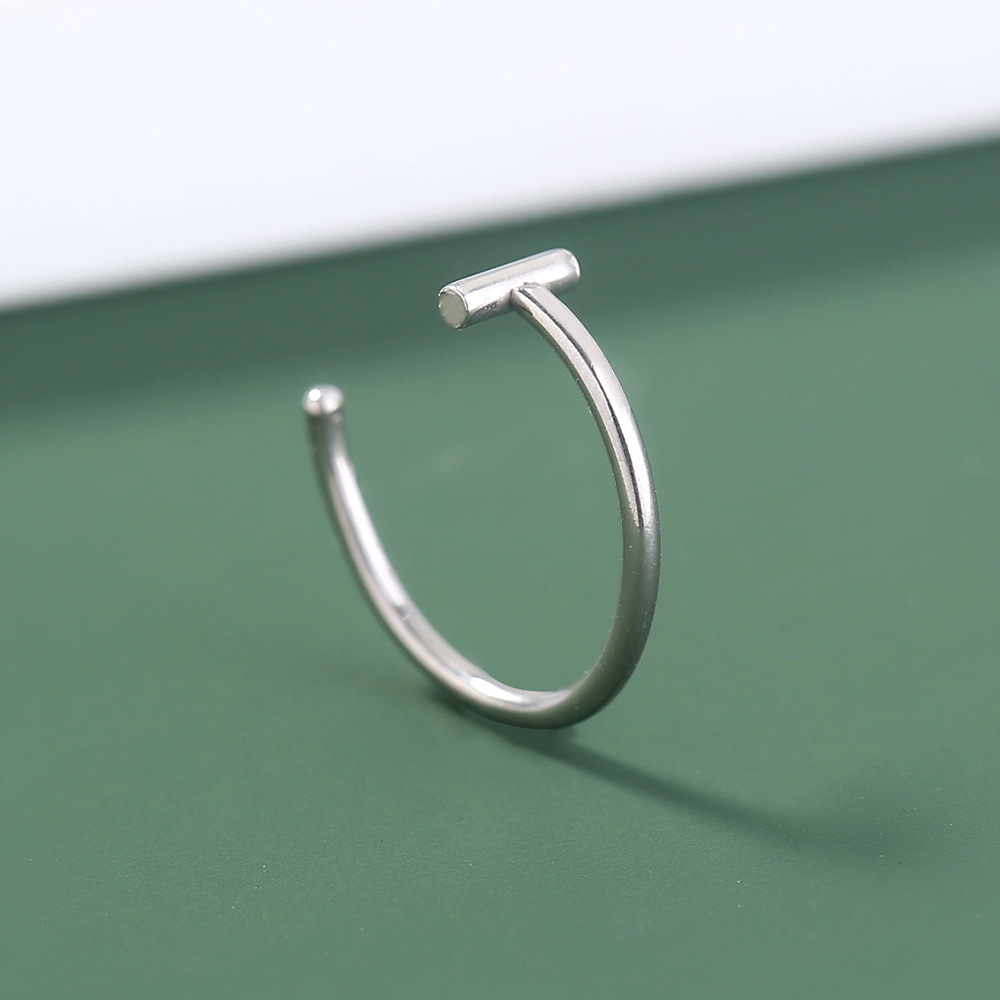 fashion stainless steel C-type piercing T-type piercing nose clip decoration