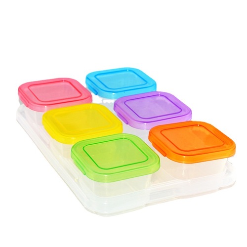 四格六格宝宝辅食盒婴儿辅食冷冻盒储存保鲜盒零食点心盒水果盒