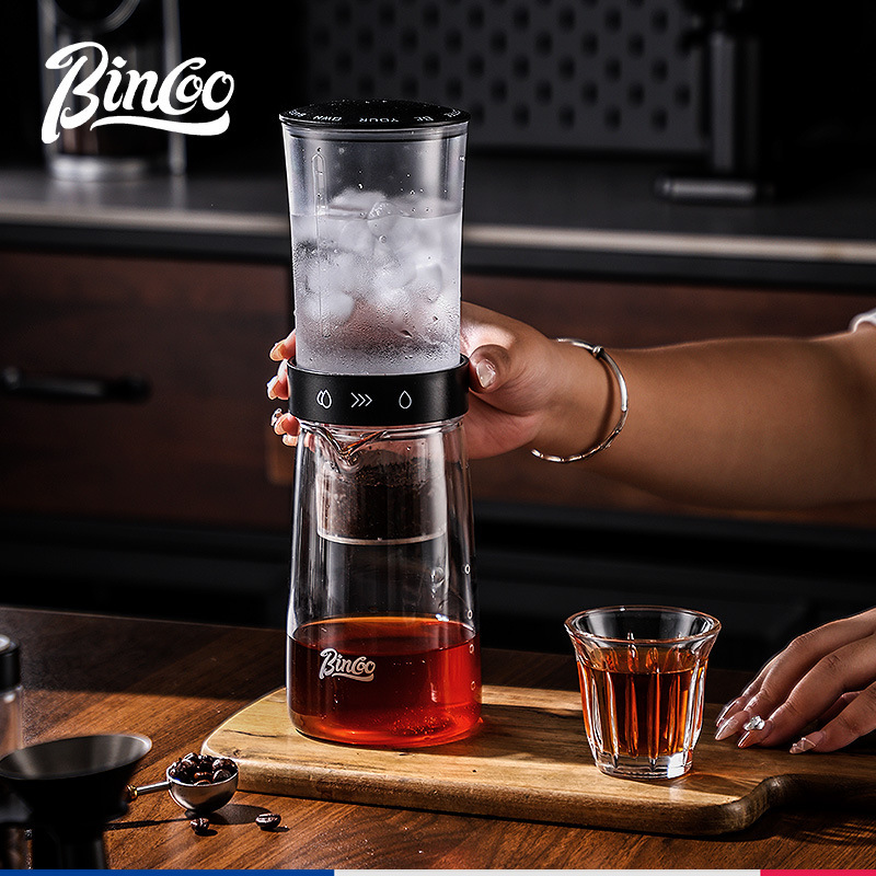 Bincoo Ice Drip Coffee Pot Cold Brew Coffee Drip Filter Pot Ice Brewed Drip Teapot Low Temperature Slow Brew Coffee Liquid