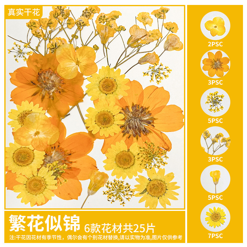 干花diy材料包永生花压花片押花草手工滴胶书签真花植物树叶标本|undefined